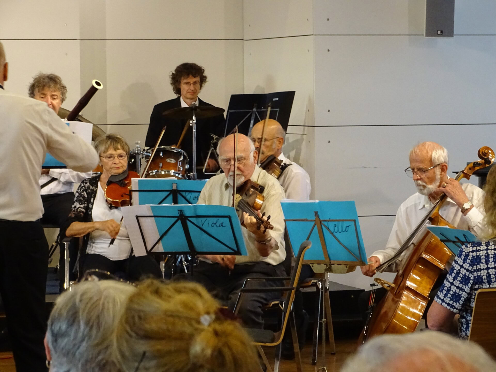 Älteres Orchester spielt klassische Musik