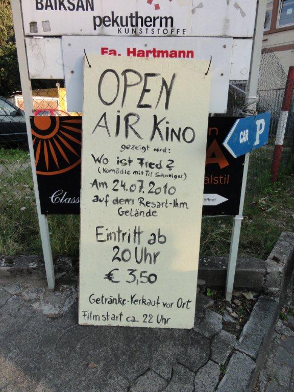 Open Air Kino am 24.07.2010, Eintritt 3,50 €