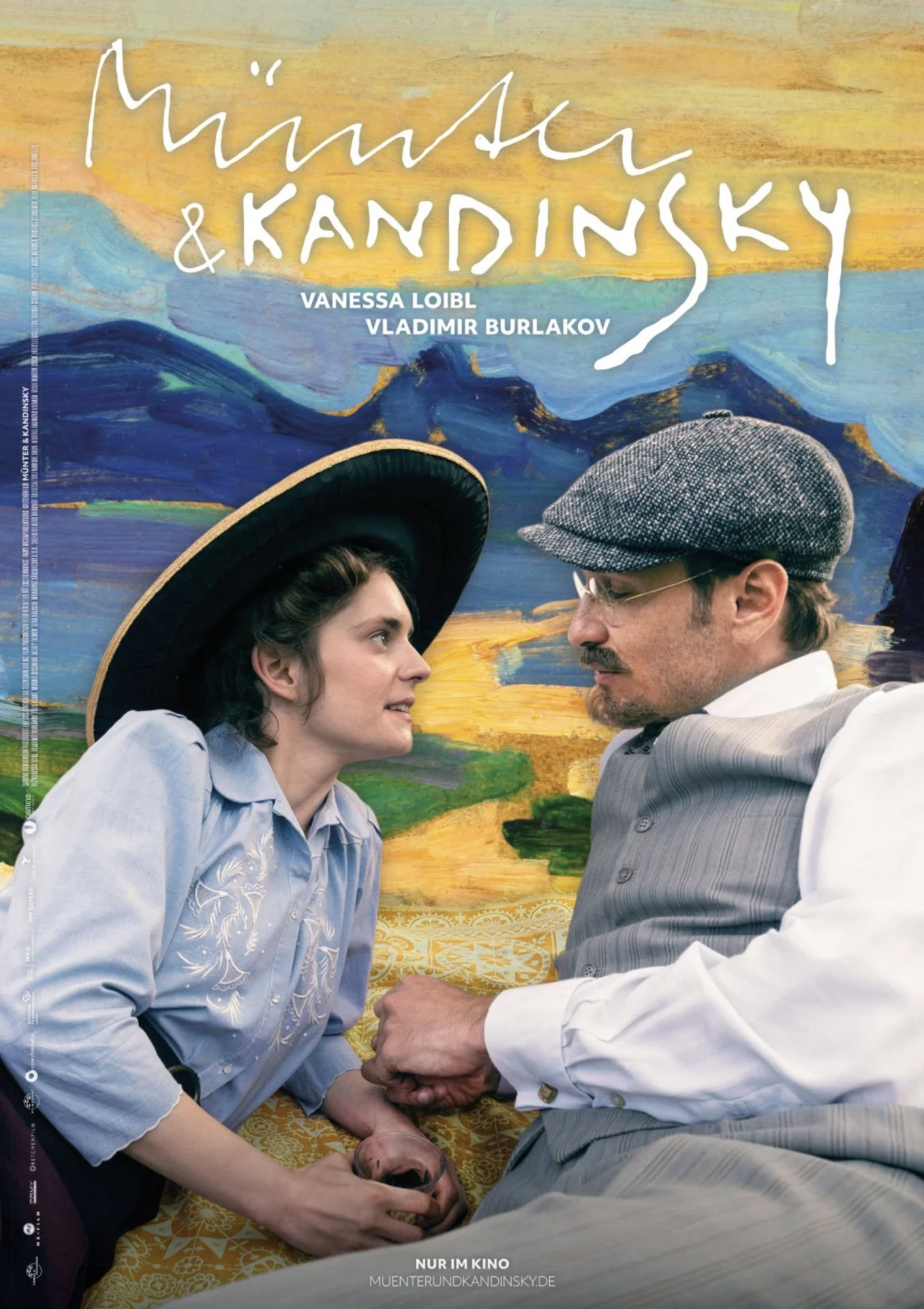 Münter und Kandinsky Filmplakat, Paar in Nahaufnahme.