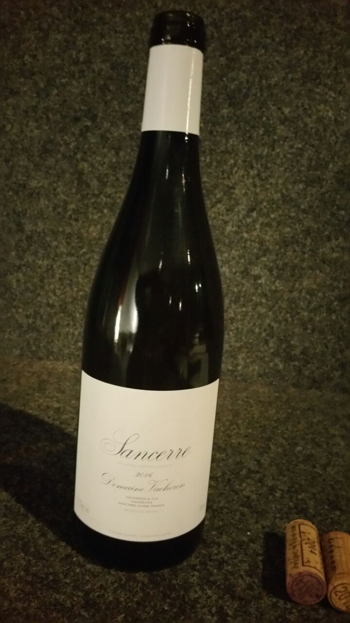 Sancerre Weinflasche 2016 mit Korken