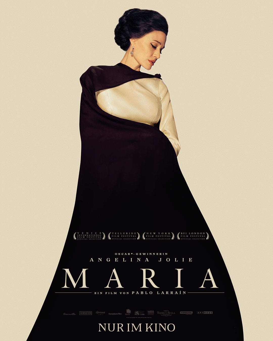 Filmplakat mit Schauspielerin für 'Maria', nur im Kino.