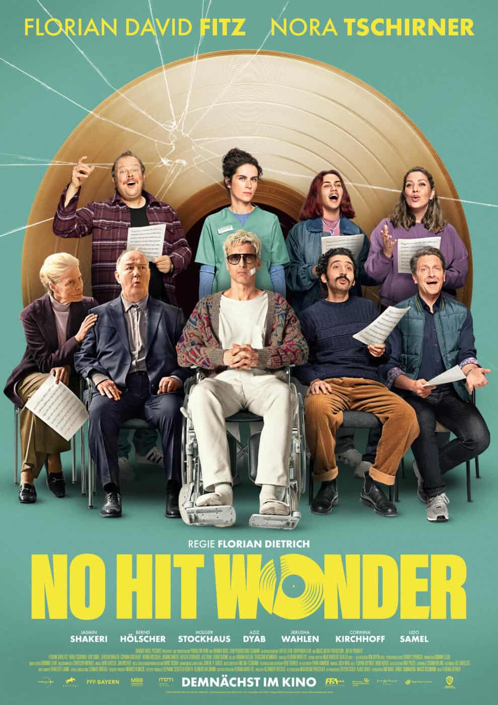 Filmplakat No Hit Wonder mit Ensemble im Halbkreis